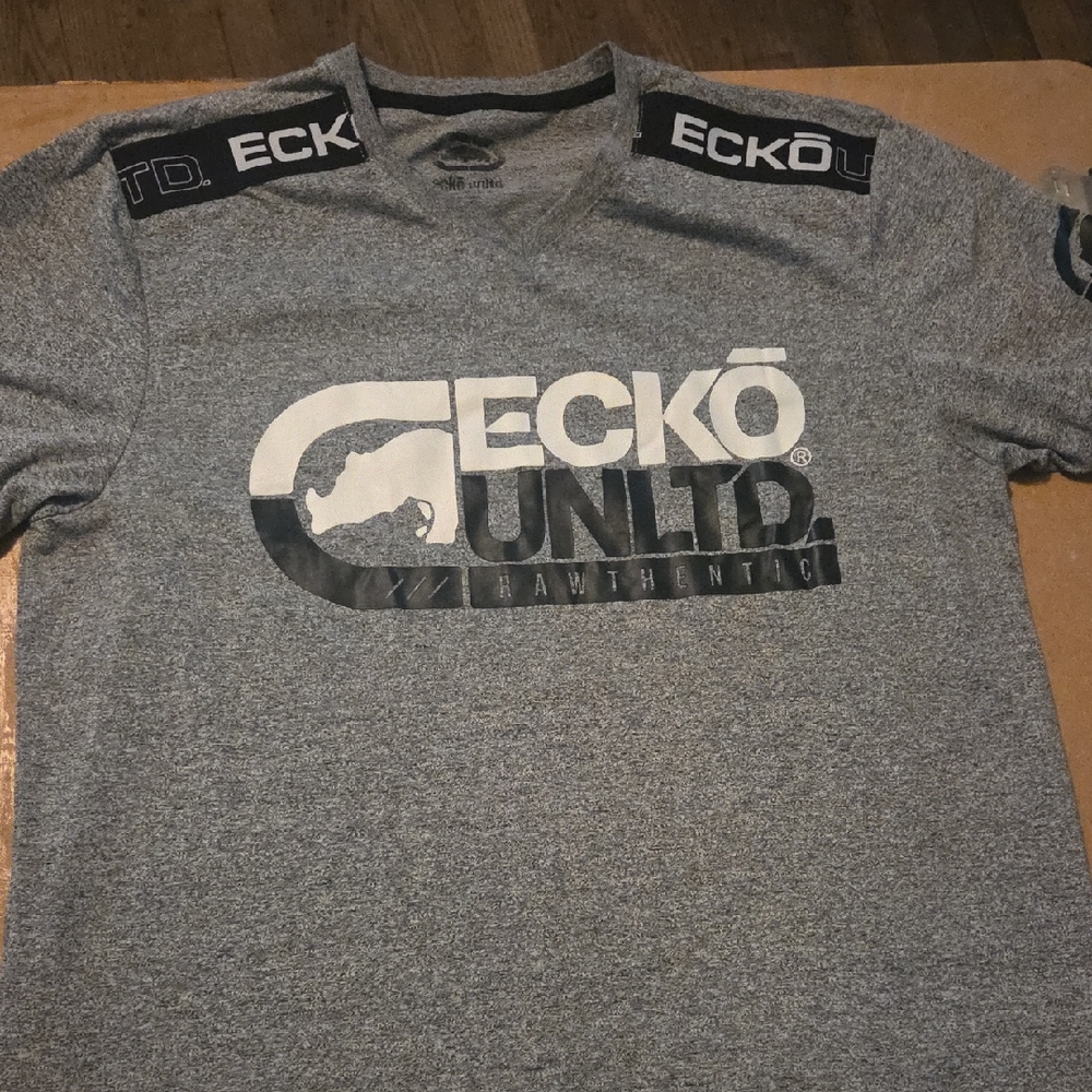 Ecko Unlimited Men's Gray Short Sleeve Tee